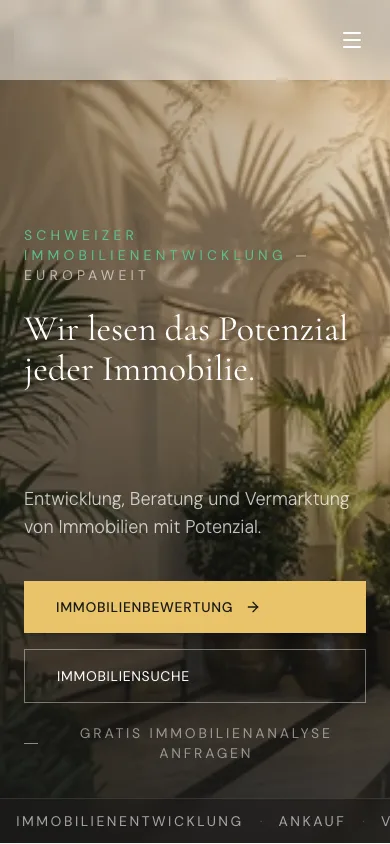 Dasselbe Immobilien-Kundenprojekt auf dem Handy